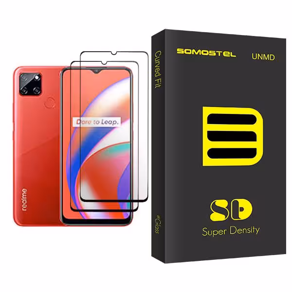 محافظ صفحه نمایش سوماستل مدل SD Glass MIX002 مناسب برای گوشی موبایل ریلمی C12 بسته دو عددی