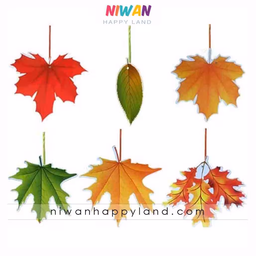 آویز کاغذی برگ پاییزی