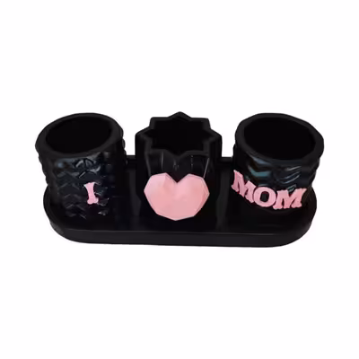 گلدان دکوری مدل ای لاو مام کد mom24598 مجموعه سه عددی