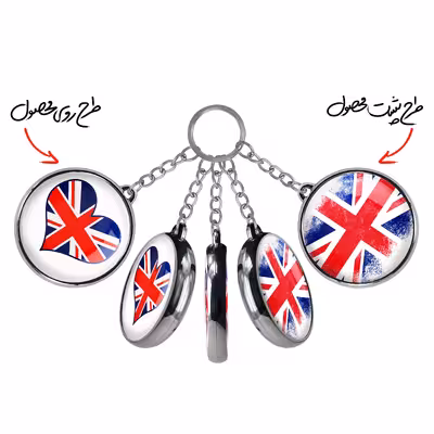 جاکلیدی خندالو طرح پرچم انگلیس مدل دوطرفه کد 2044220448