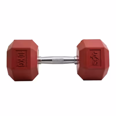 دمبل مدل شش ضلعی وزن 10 کیلوگرم بسته 2 عددی