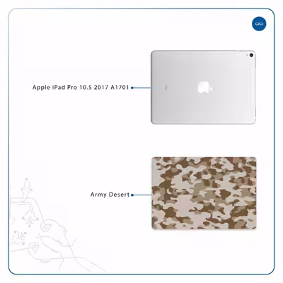 برچسب پوششی ماهوت مدل Army-Desert مناسب برای تبلت اپل iPad Pro 10.5 2017 A1701