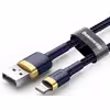کابل تبدیل USB به لایتنینگ باسئوس مدل Calklf Blue Gold 2.4A طول 1 متر