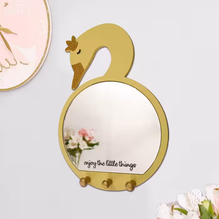 آینه دکوراتیو طرح قو مدل MKids57