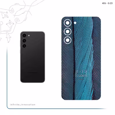 برچسب پوششی ماهوت مدل Turquoise feathers مناسب برای گوشی موبایل سامسونگ Galaxy S23 Plus