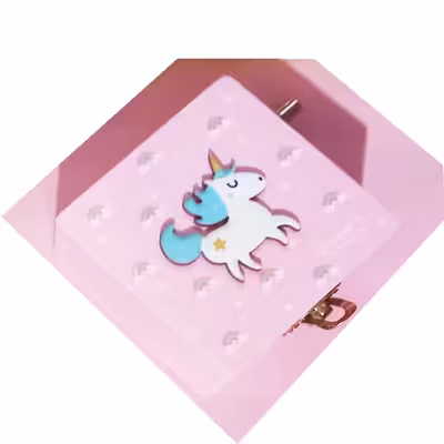 جعبه موزیکال مدل هندلی طرح یونیکورن کد 01