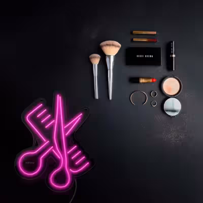 چراغ دیواری نئون دیزاین طرح Barber-BL_PN