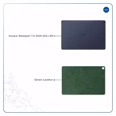 برچسب پوششی ماهوت مدل Green-Leather مناسب برای تبلت هوآوی Matepad T10 2020 AGS-L09