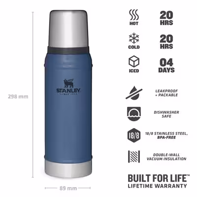 فلاسک استنلی مدل CLASSIC LEGENDARY کد F2022 گنجایش 0.75 لیتر