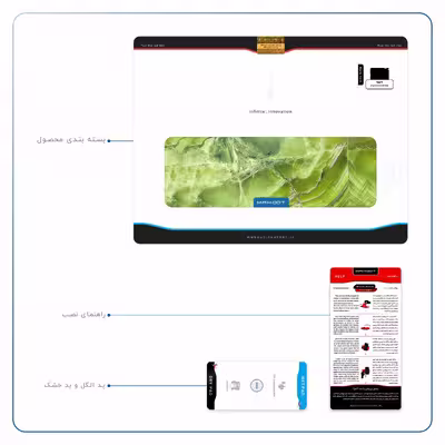 برچسب پوششی ماهوت مدل Green Crystal Marble مناسب برای تبلت اپل iPad 2 2011 A1396