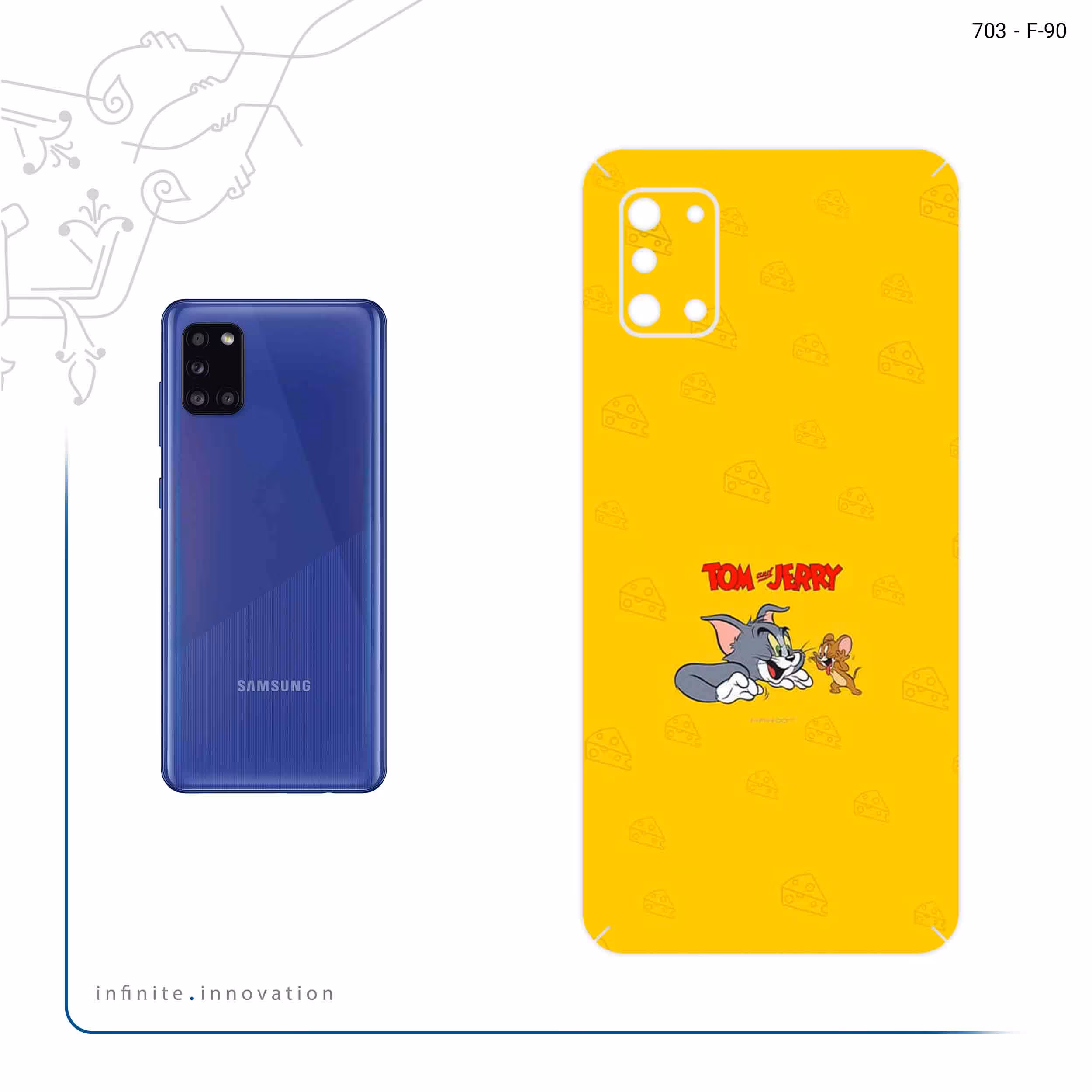 برچسب پوششی ماهوت مدل Tom and Jerry مناسب برای گوشی موبایل سامسونگ Galaxy A31