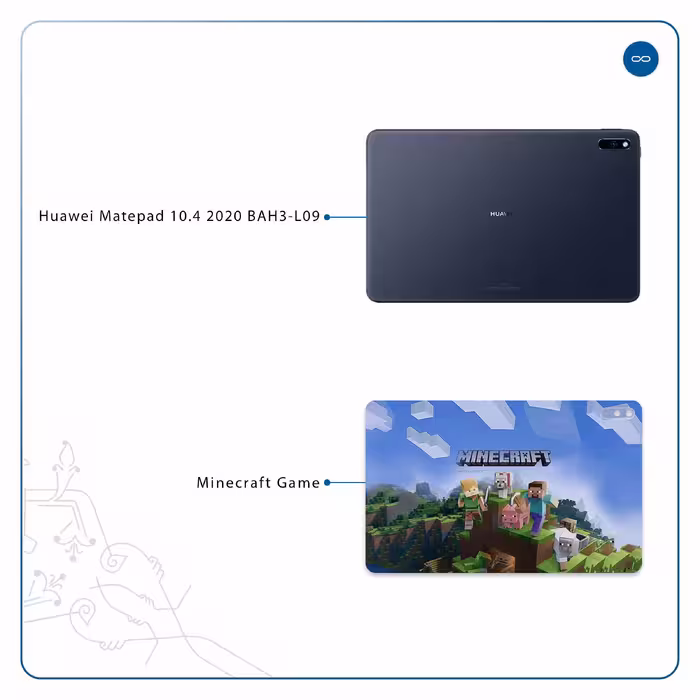 برچسب پوششی ماهوت مدل Minecraft-Game مناسب برای تبلت هوآوی Matepad 10.4 2020 BAH3-L09