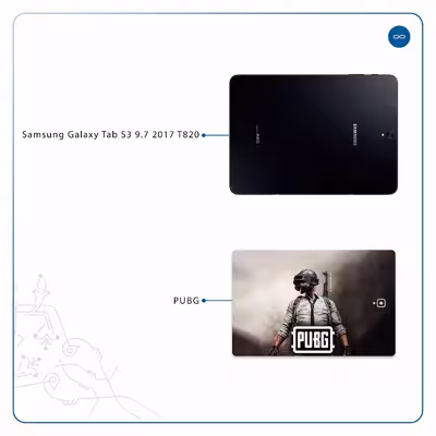 برچسب پوششی ماهوت مدل Pubg-Game مناسب برای تبلت سامسونگ Galaxy Tab S3 9.7 2017 T820