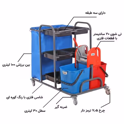 ست سطل و زمین شوی آذین صنعت مدل 1700