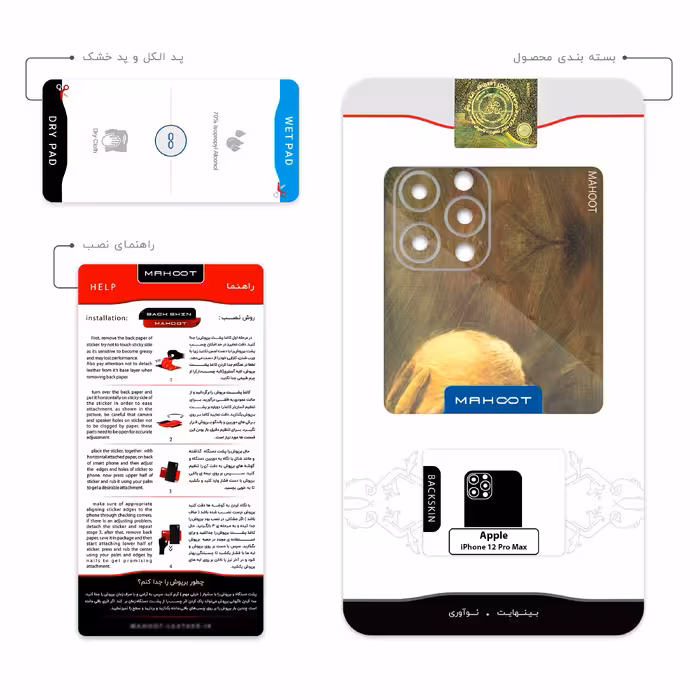 برچسب پوششی ماهوت مدل Dr-Mosadeq مناسب برای گوشی موبایل اپل iPhone 12 Pro Max