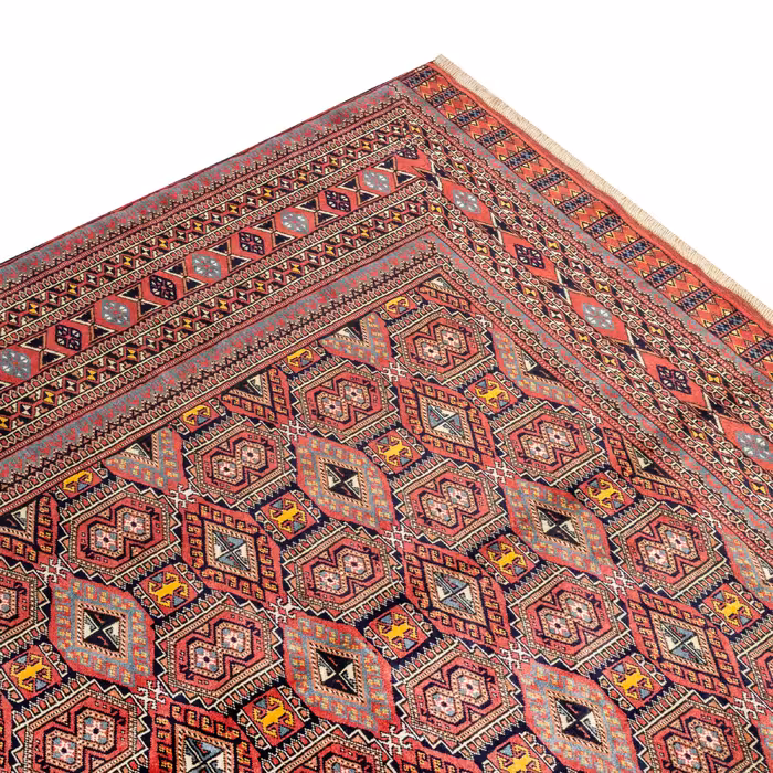 فرش دستبافت  سه و نیم متری مدل ترکمن  کد 40.1950