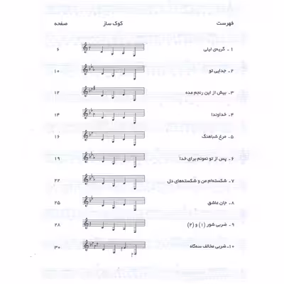 کتاب اسدالله ملک ده آهنگ برای تار و سه تار اثر علا ایجادی و امید امیری نشر سرود