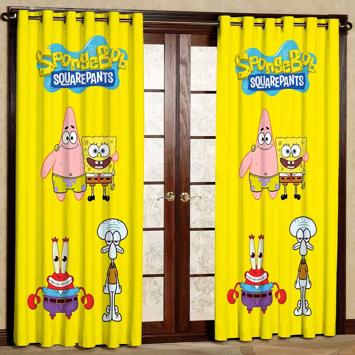 پرده مدل باب اسفنجی مخمل پانچی کد 4161 سایز 200x140 سانتی متر