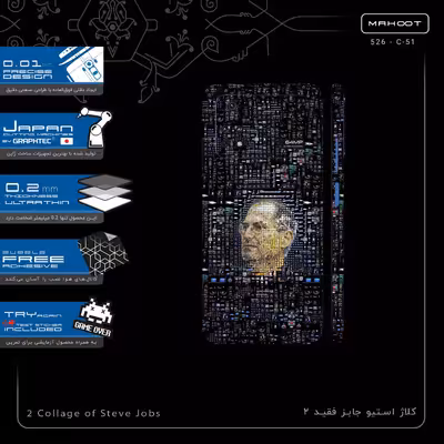 برچسب پوششی ماهوت مدل 2 Collage of Steve Jobs-FullSkin مناسب برای گوشی موبایل شیائومی Poco M4 Pro 4G