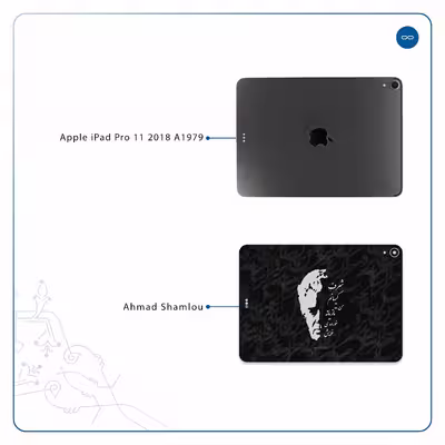 برچسب پوششی ماهوت مدل Ahmad-Shamlou مناسب برای تبلت اپل iPad Pro 11 2018 A1979