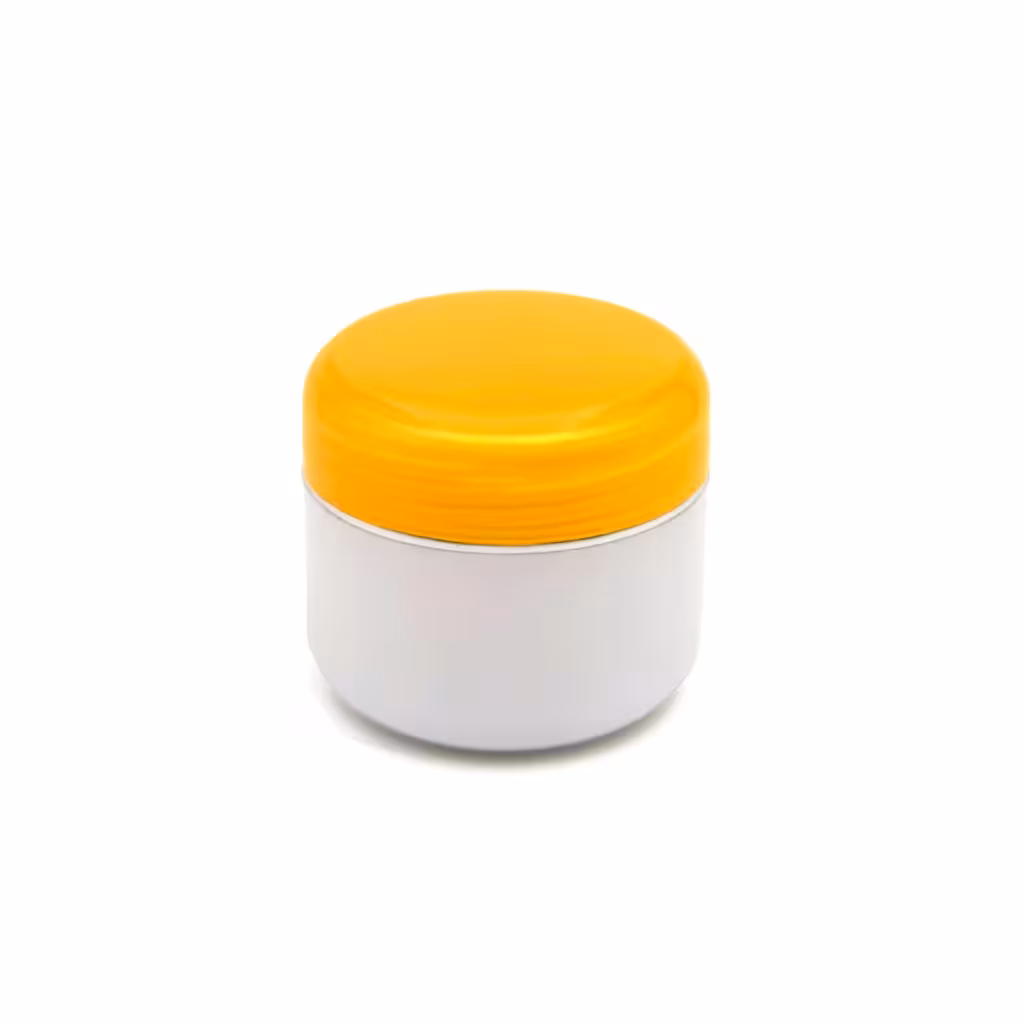 دوات پلاستیکی سفید درب زرد