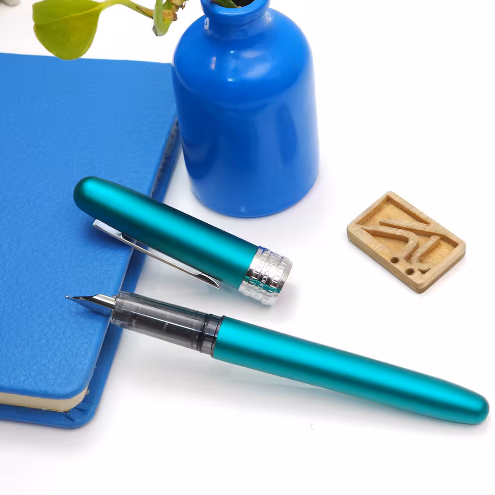 خودنویس پلاتینیوم پلیسیر سبز آبی PLATINUM Plaisir Teal green 45