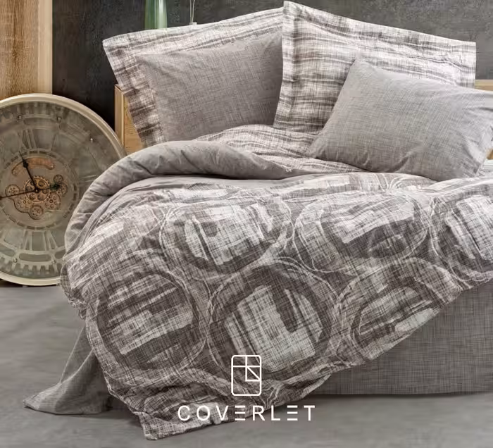 روتختی طوسی قهوه‌ای طرح‌دار کاوری مدل Root