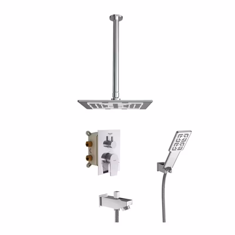 شیر توکار حمام تیپ 4 رومر کروم شودر