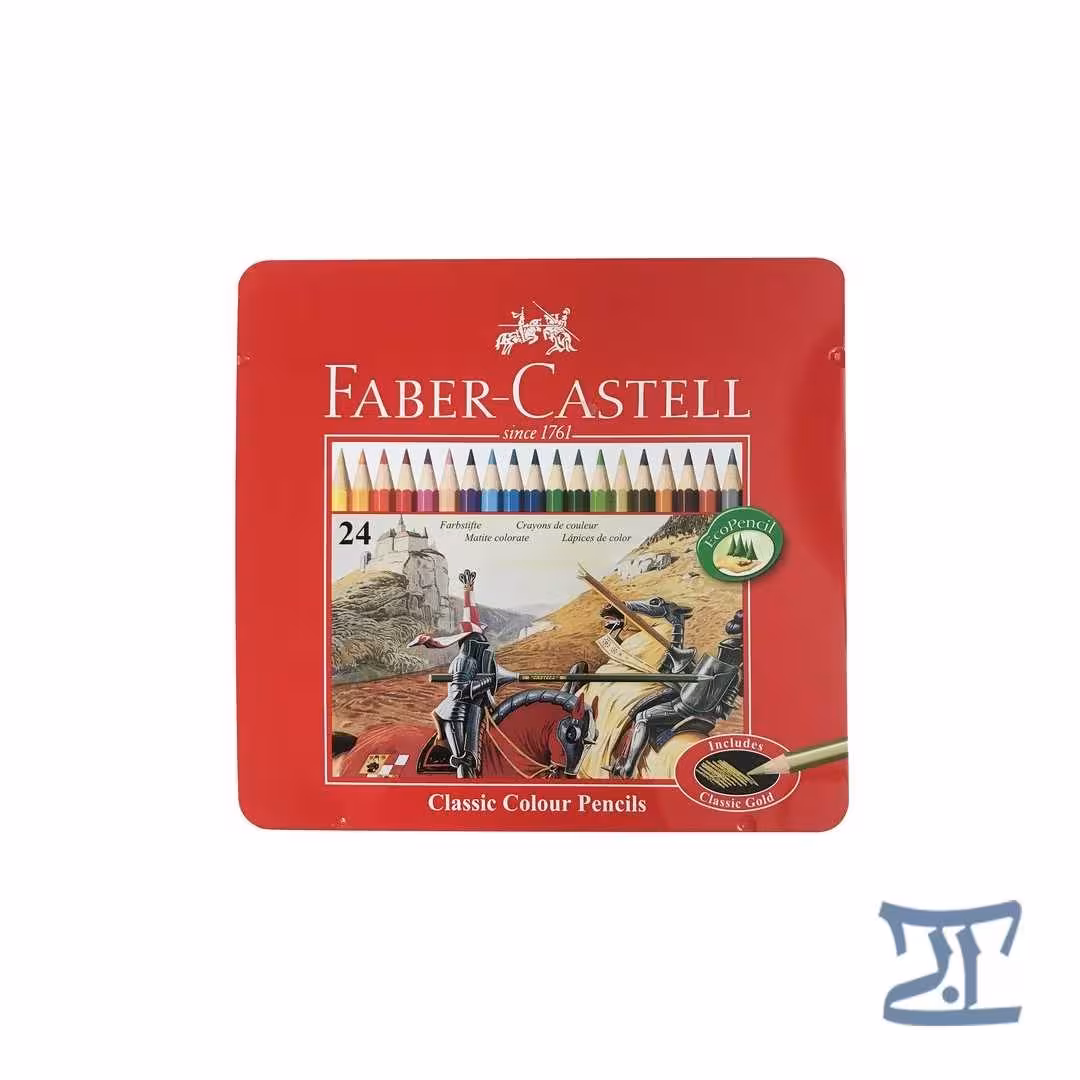 مداد رنگی 24 رنگ فلزی کلاسیک فابرکاستل | مرکز فرهنگی آبی