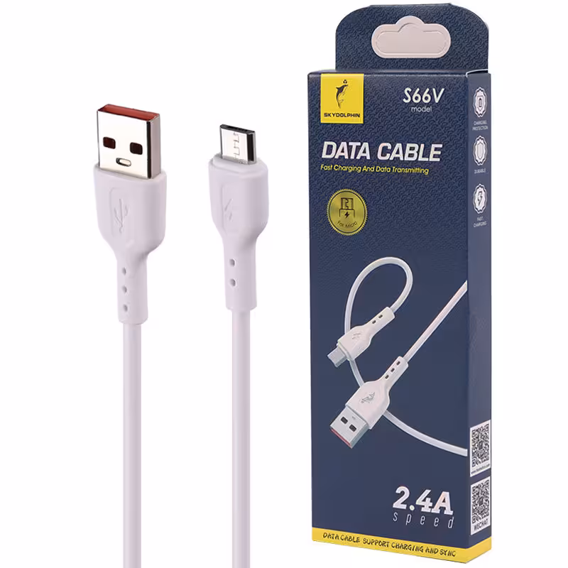 کابل میکرو یو اس بی فست شارژ Sky Dolphin S66V 2.4A 1m