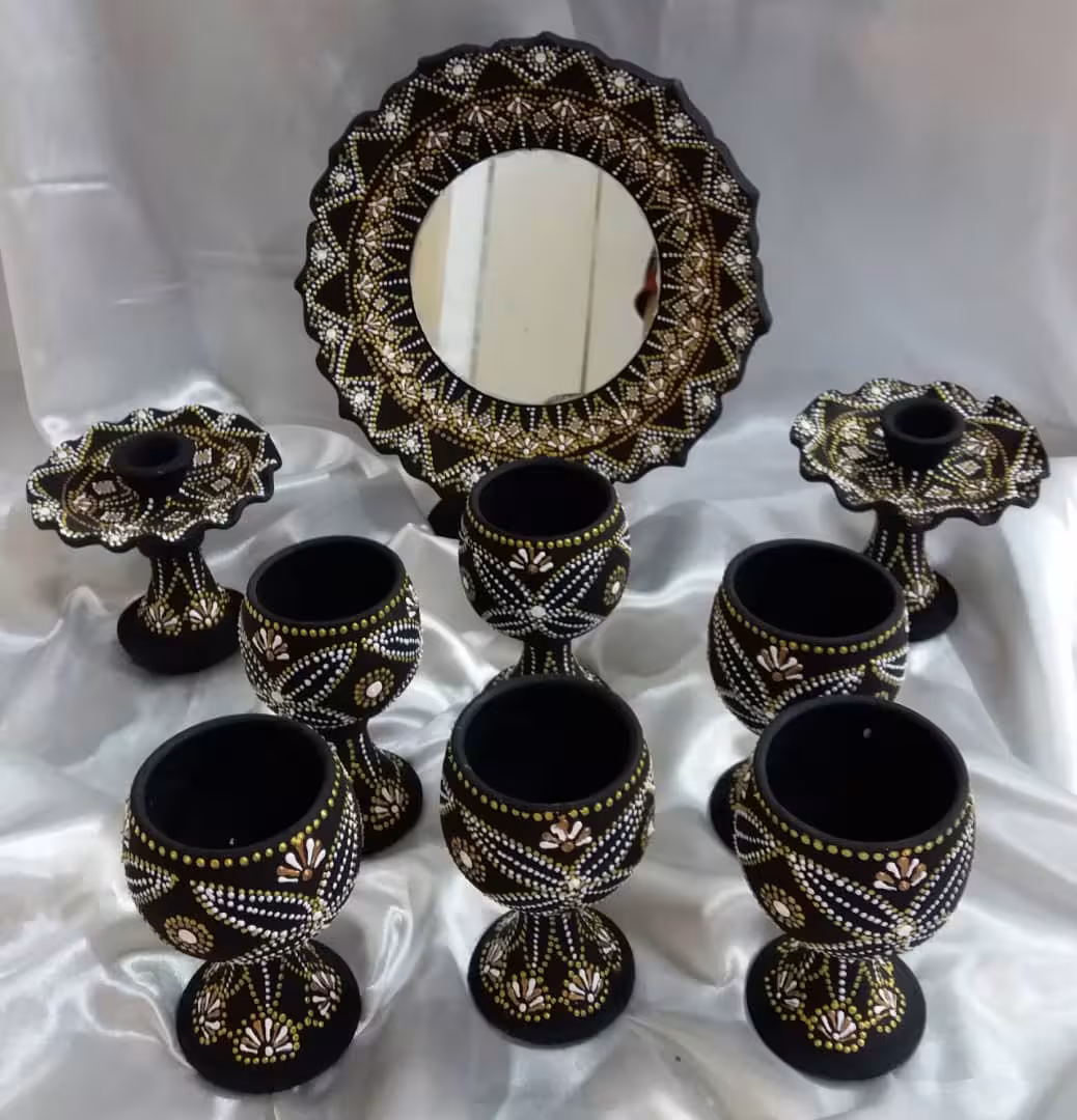 هفت سین نقطه کوبی سفالی کد 101217