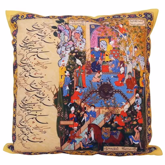کاور کوسن مخمل کوبیده طرح شعر و شاهنامه کد MAKHQU4