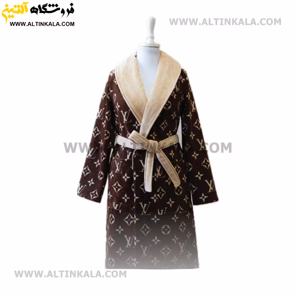 حوله پالتویی پودایران طرح لویی ویتون نسکافه ای سایز 125