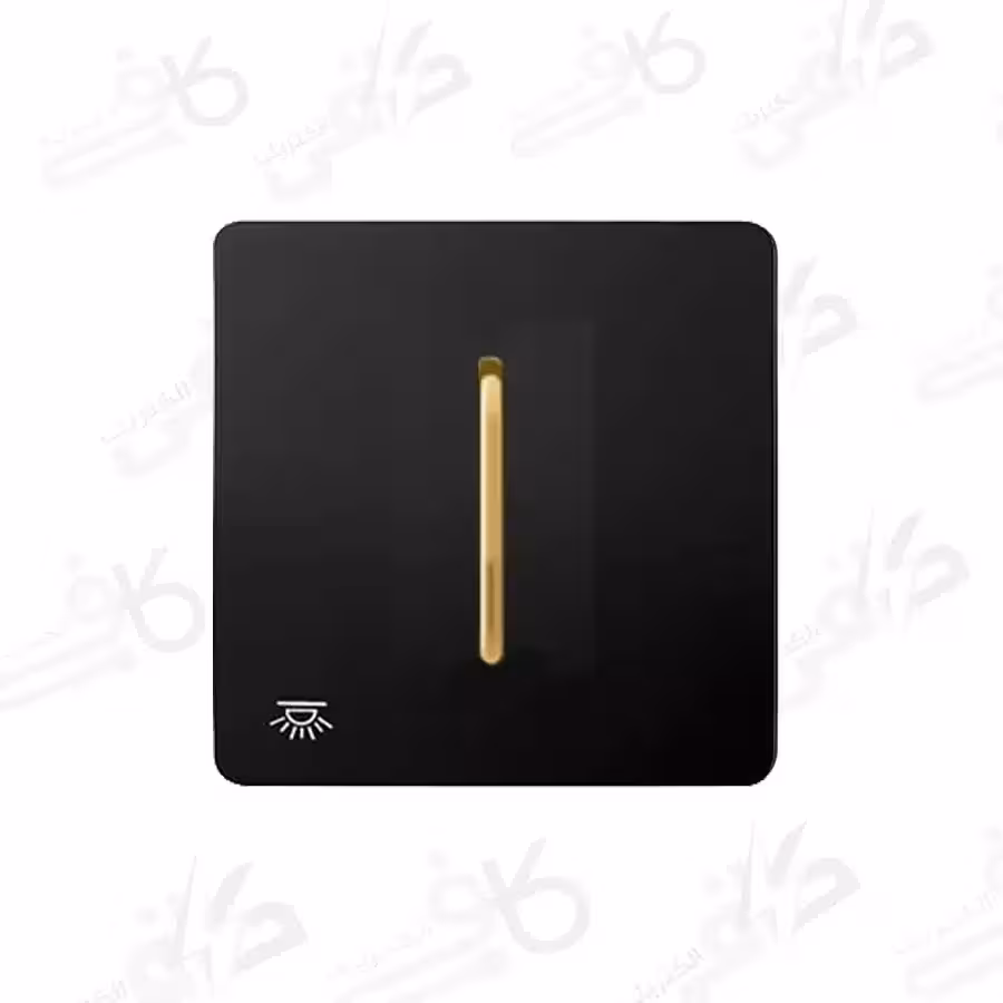 کلید و پریز آسیا | شاسی راه پله کریستال مشکی طلایی اسیا