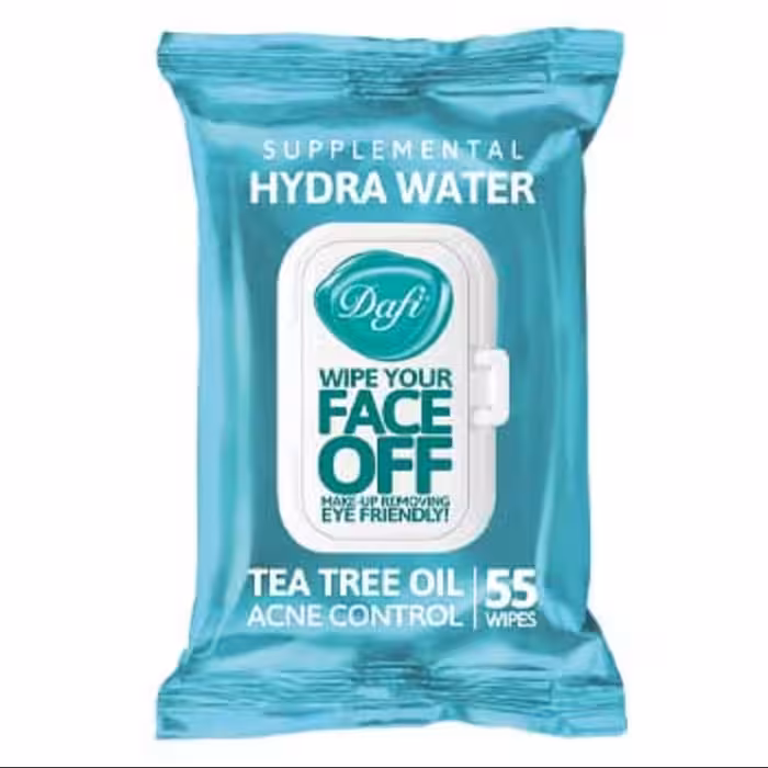 دستمال مرطوب پاک کننده آرایش دافی مدل هیدرا واتر درب دار 55 برگ