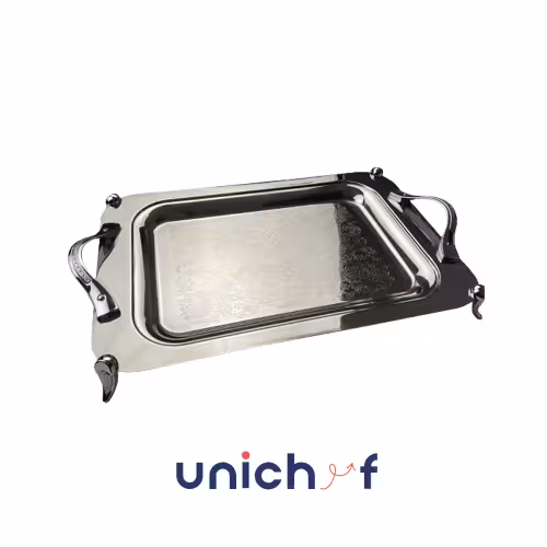 سینی بزرگ استیل پایه دار