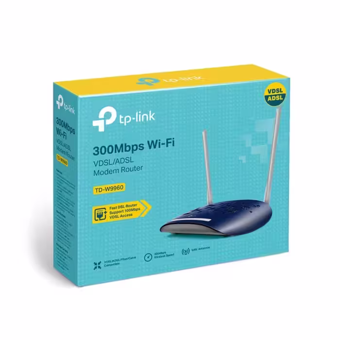 مودم روتر VDSL/ADSL  300Mbps تی پی لینک مدل TD-W9960_V1.20