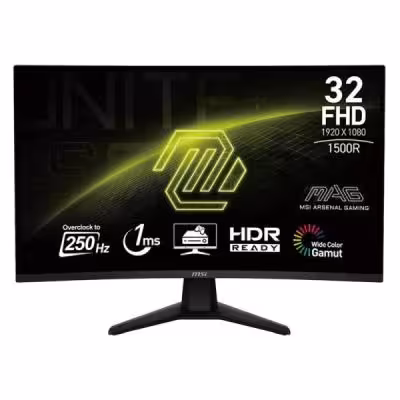 مانیتور خمیده گیمینگ 32 اینچ ام اس آی مدل MAG 32C6X
