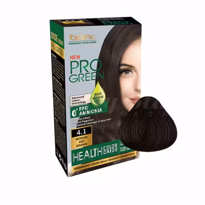 کیت رنگ موی بدون آمونیاک کلینیک کیندی Cleanic شماره4.1