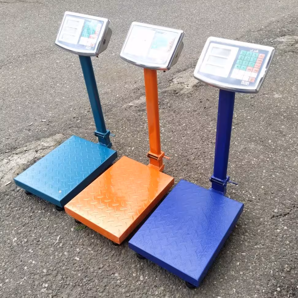 ترازو باسکول 200کیلویی محک - کمری تاشو کفه 30 در 40 با گارانتی