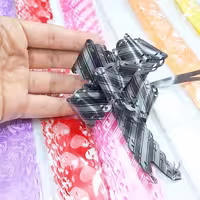 روبان گل شونده بسته 10 عددی مناسب خرازی و خیاطی