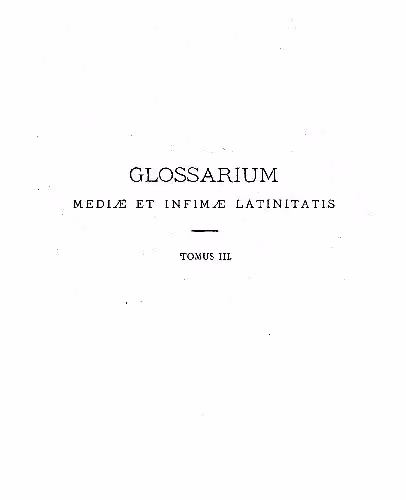 خرید و دانلود نسخه کامل کتاب GLOSSARIUM mediae et infimae Latinitatis. DEF