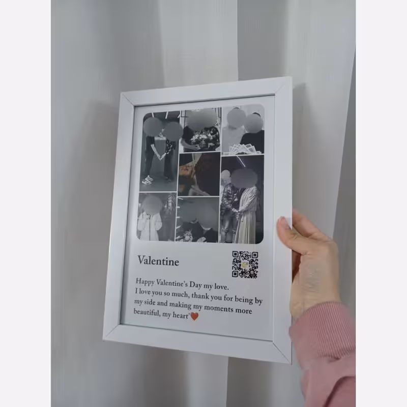 کادو،هدیه- تابلو موزیکال طرح کلاژ عکس دلخواه مناسب سالگرد عقد ازدواج