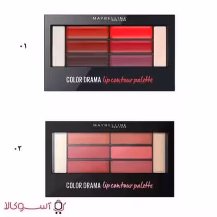 پالت رژ لب و هایلایتر میبلین مدل color contour