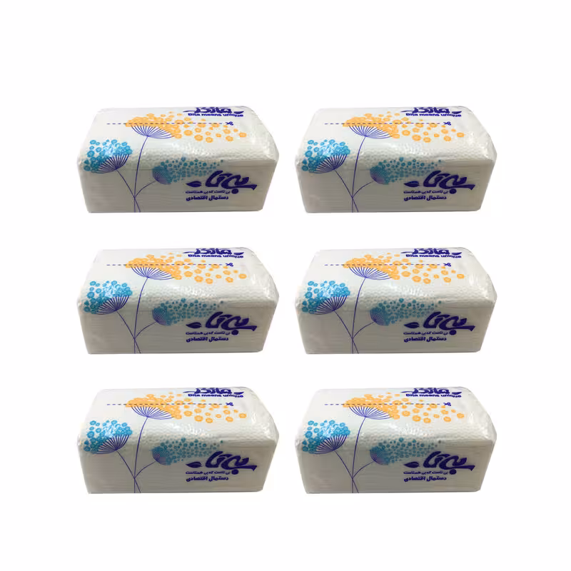 دستمال کاغذی 100 برگ بی تا مدل اقتصادی بسته 6 عددی
