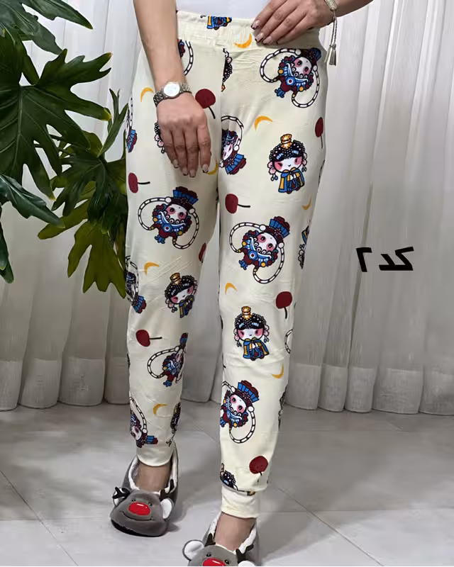 شلوار مخمل کوبیده عروسکی 6857