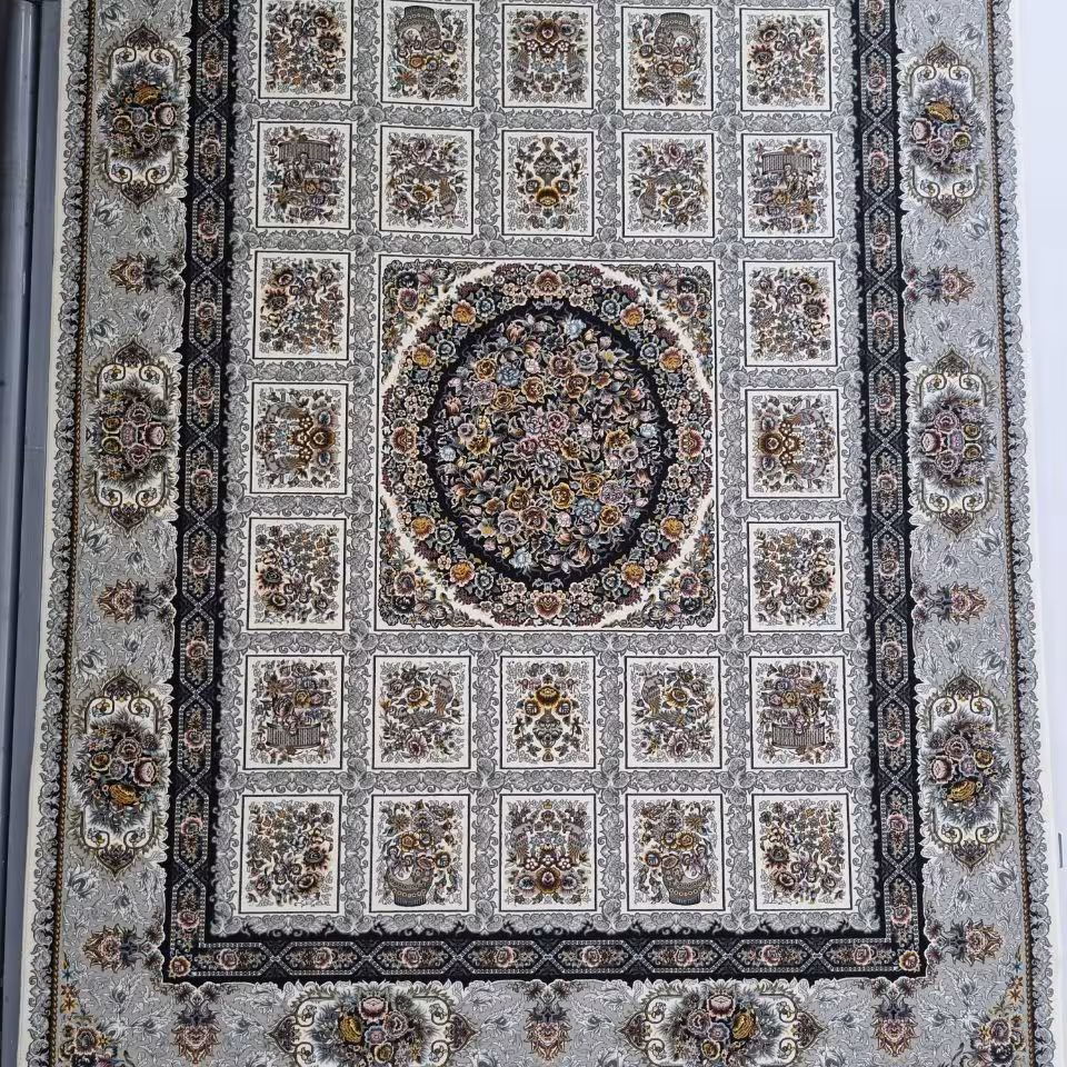 فرش پاتریس 700شانه تراکم 2550 طرح رها کرم قالیچه 4متری