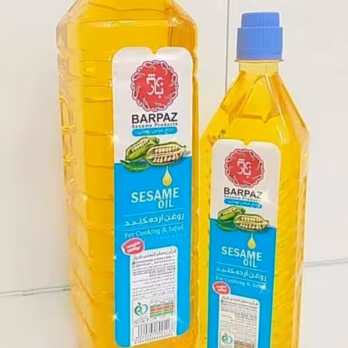 روغن ارده کنجدخالص یک لیتری  بارپاز (بهجتی) دارای نشان سیب سلامت