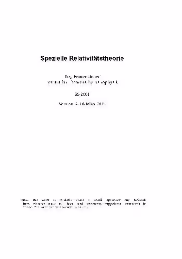 خرید و دانلود نسخه کامل کتاب Spezielle Relativitaetstheorie 001