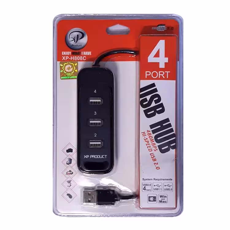 هاب 4 پورت USB 2.0 مدل H808